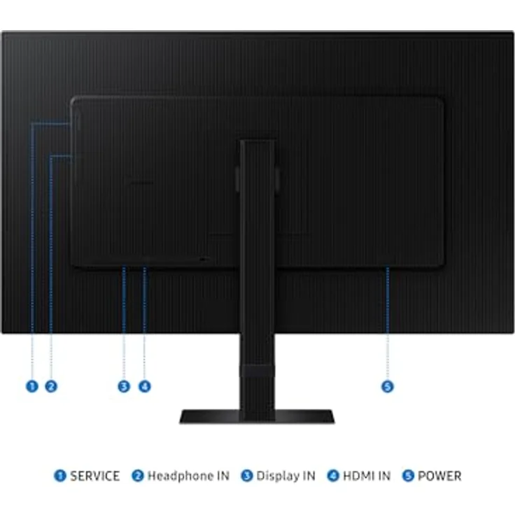 Samsung ViewFinity S70D 4K-Monitor 27 Zoll, UHD, 3.840 x 2.160, HDR10, Easy Setup-Ständer, Eye Saver Mode, LS27D700EAUXEN, Schwarz – Bild 4