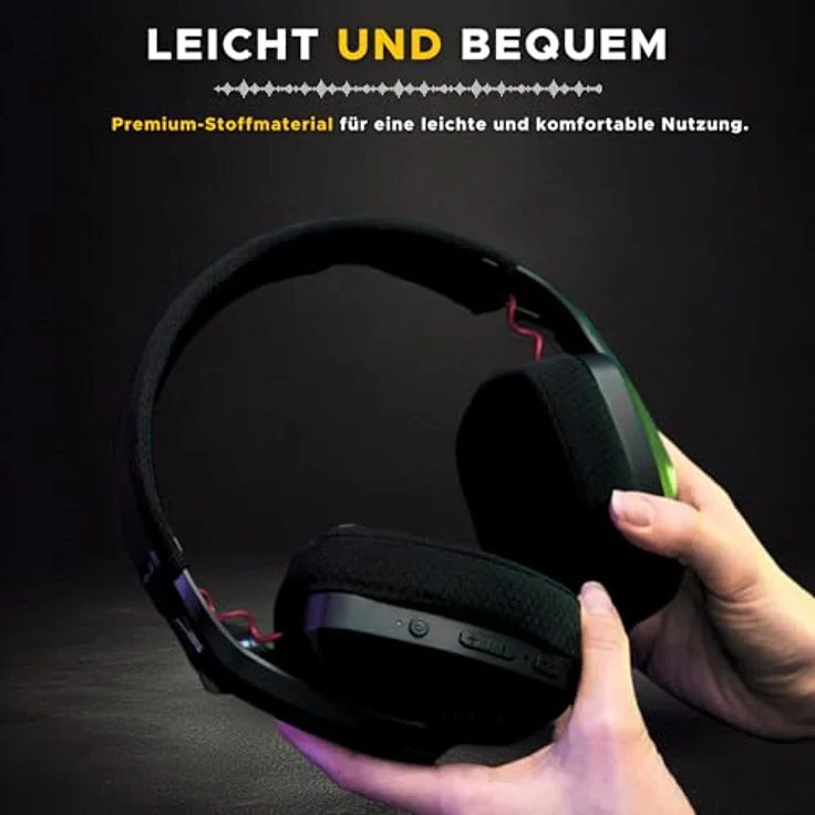 THE G-LAB Korp Platinium, Kabelloses Gaming Headset mit 45 Stunden Akkulaufzeit, hochwertigem Stereosound und einklappbarem Mikrofon für PC/PS4/PS5 – Bild 5