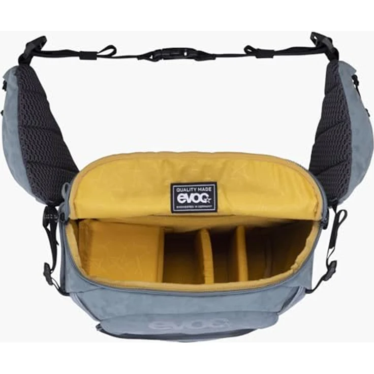 Evoc Hip Pack Capture 6L, Kamera Hüfttasche für Kompakt-Systemkameras, grau, mit Air Flow Contact System und Regenhülle – Bild 10