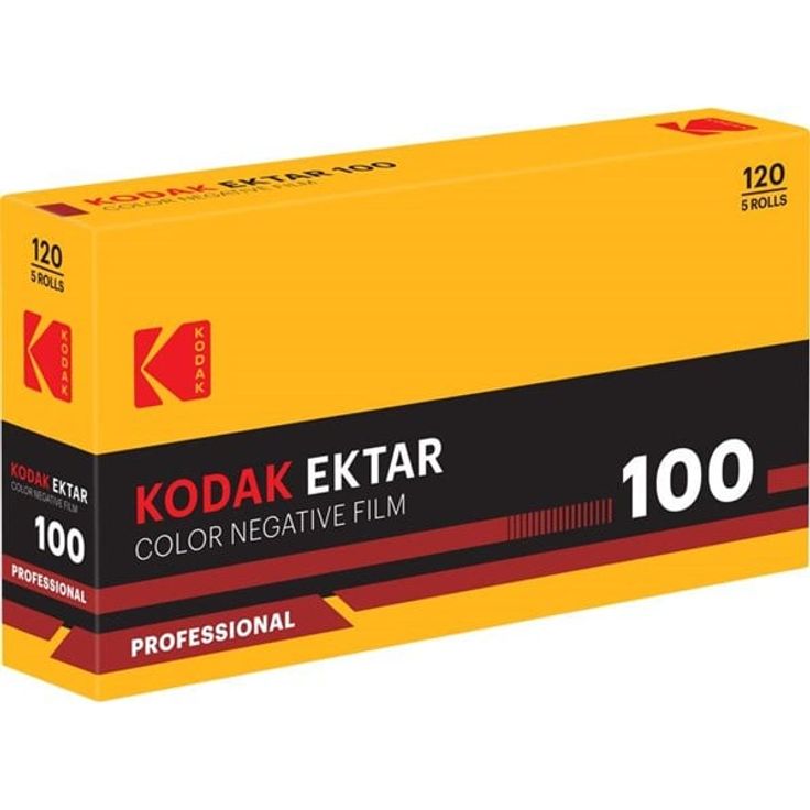 KODAK Eastman Ektar 100 120, Farbnegativfilm ISO 100, 5 Rollen mit ultra-leuchtenden Farben und herausragender Schärfe