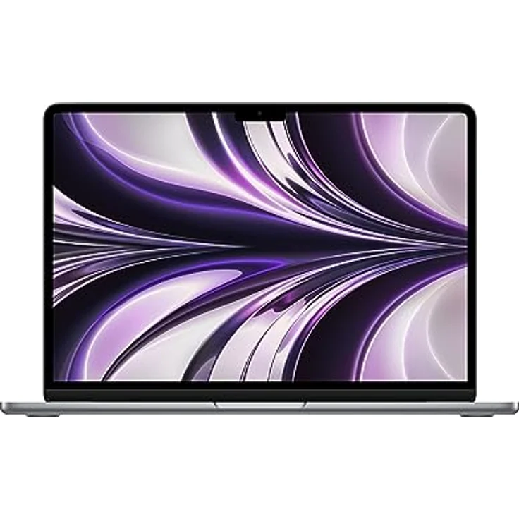 Apple MacBook Air Laptop mit M2 Chip: 13,6" Liquid Retina Display, 16 GB RAM, 256 GB SSD Speicher, beleuchtete Tastatur, 1080p FaceTime HD Kamera; Space Grau – Bild 1