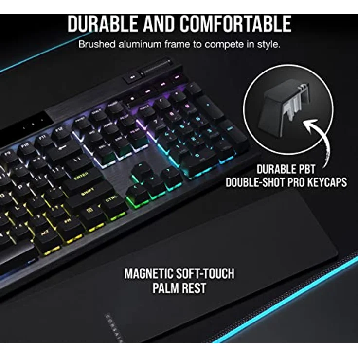 Corsair K70 RGB PRO Mechanical Gaming Keyboard, Backlit RGB LED, Cherry MX Red Keyswitches, Schwarz – Bild 3