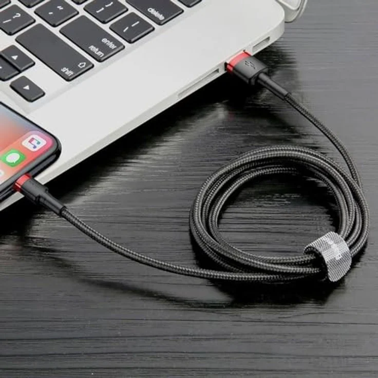 Baseus Cable Cafule - USB to Lightning - 2A 3 m (CALKLF-R91) black and red – Bild 7