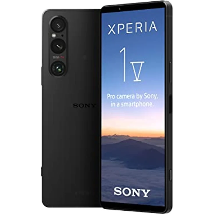 Sony Xperia 1 V (Next Gen Exmor T Sensor, 6,5 Zoll, 21:9, 4K HDR OLED, 120Hz, Dreifach-Objektiv (ZEISS), 3,5mm Klinke, Android 13, IP65/68) 24+12 Monate Garantie  Schwarz – Bild 1