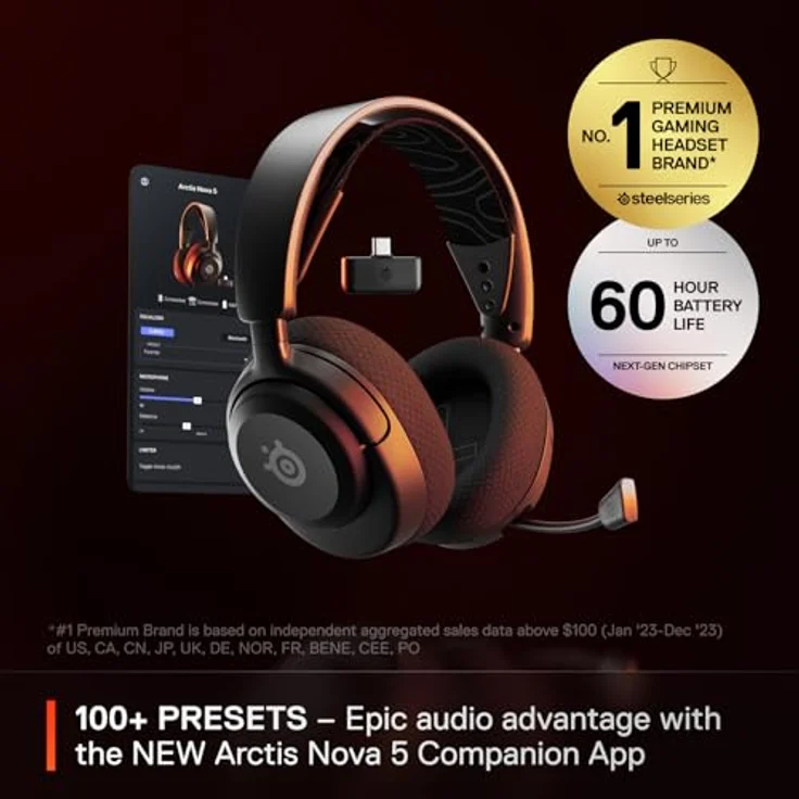 STEELSERIES Arctis Nova 5, Over-ear Gaming-Headset Schwarz – Bild 2