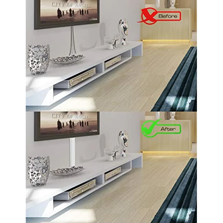 conecto Kabelkanal mit 3M Klebeband selbstklebend selbsthaftend zum Kleben oder Schrauben aus hochwertigem PVC (Länge 100cm, Breite 6cm, Höhe 2cm) weiß – Bild 9
