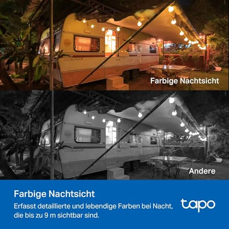 Tapo C410 Überwachungskamera Aussen Akku 2 Pack, 2K Auflösung, Farbnachtsicht, MicroSD-Speicher, 6400-mAh Nicht entfernbarer Akku, Zwei-Wege-Audio, Personenerkennung, AlexaAssistant, 2,4GHz – Bild 5