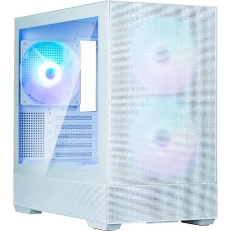 Zalman P30 AIR Mini Tower PC-Gehäuse (weiß) mit 3 x vorinstallierten 140 ARGB-Lüftern – Bild 1