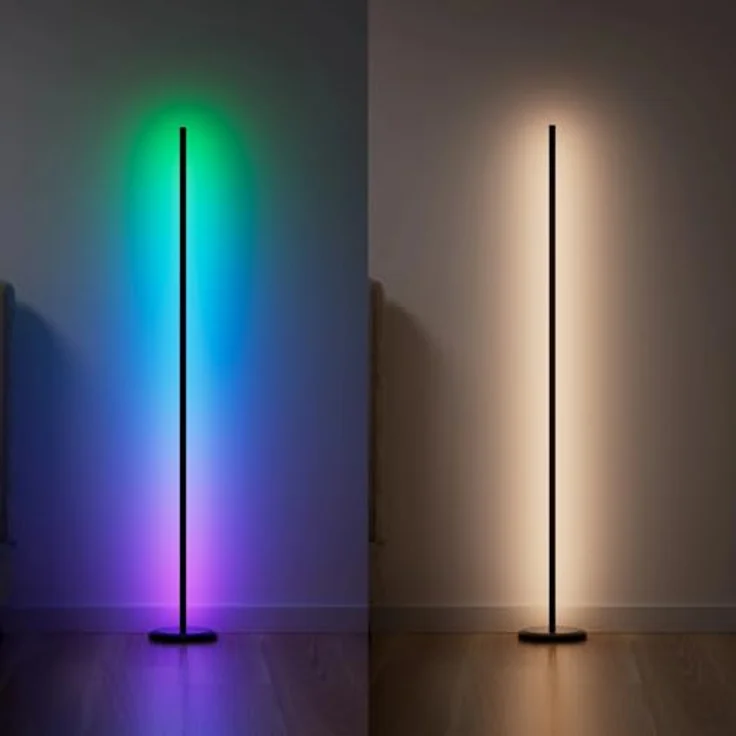 Nanoleaf Matter Smart Stehlampe, RGB IC LED Floor Lamp, Dimmbar, Musik Sync, App & Sprachsteuerung, für Wohnzimmer und Schlafzimmer Gaming Deko – Bild 2