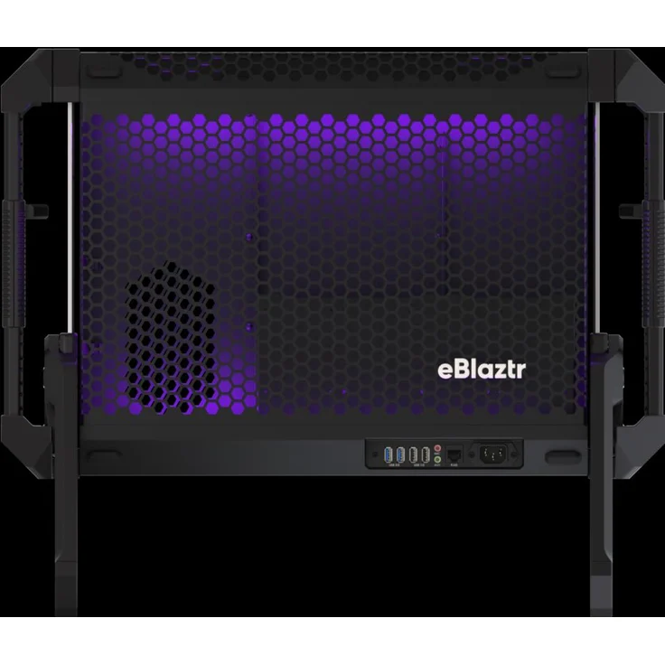 eBlaztr ITX Gaming Desktop Gehäuse, kompaktes PC-Gehäuse für ultimatives Spielerlebnis, schwarz