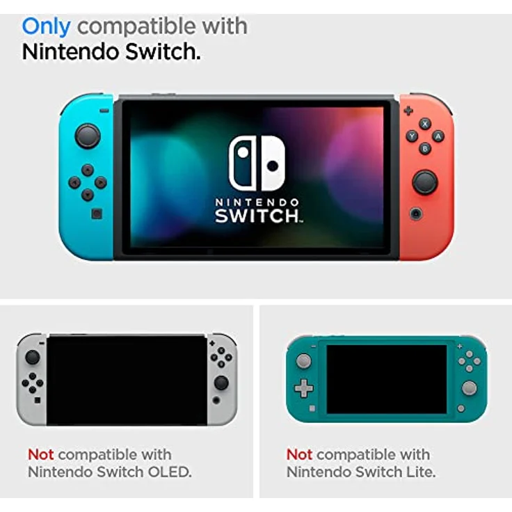 Spigen Rugged Armor Hülle Kompatibel mit Nintendo Switch - Schwarz – Bild 2