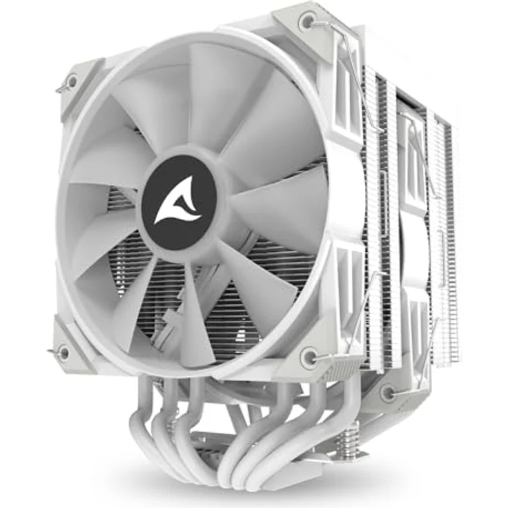 Sharkoon A60 RGB White, CPU Kühler mit 12 cm Lüfter, 159 mm, RGB-Beleuchtung, hoher Luftstrom – Bild 4