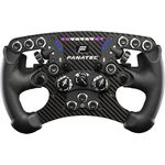 Fanatec Club Sport Steering Wheel V2.5, Gaming-Lenkrad mit 270 mm Durchmesser, Carbonfrontplatte, OLED-Display und integrierten Vibrationsmotoren, schwarz