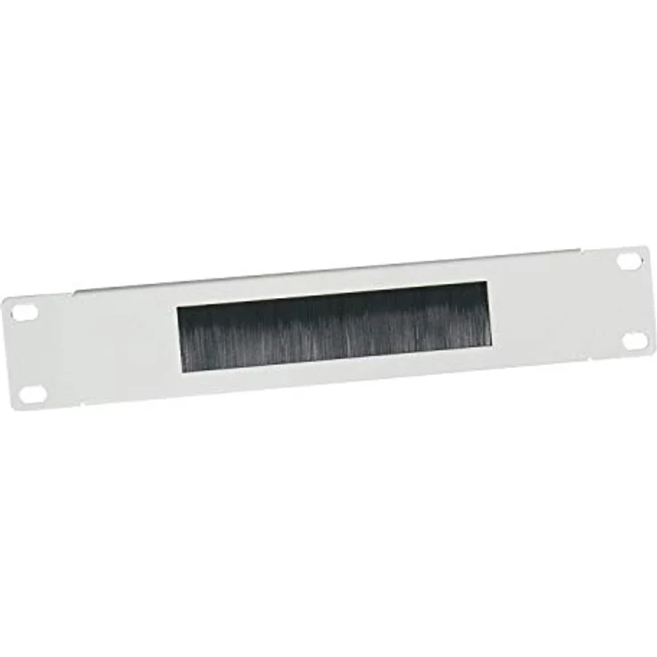 HMF Kabeldurchführung 63389-07, mit Bürsteneinsatz für 10 Zoll Serverschrank, Lichtgrau – Bild 1