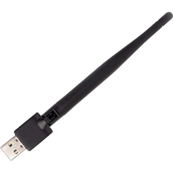 HTS e-com WLAN USB Stick für Digi Quest Q60 / Q80 / Q90 / Q99 TivuSat Receiver – Mini Adapter mit +2dB Antenne, 150 Mbit/s, Plug & Play, USB 2.0/3.0 Support – Bild 2