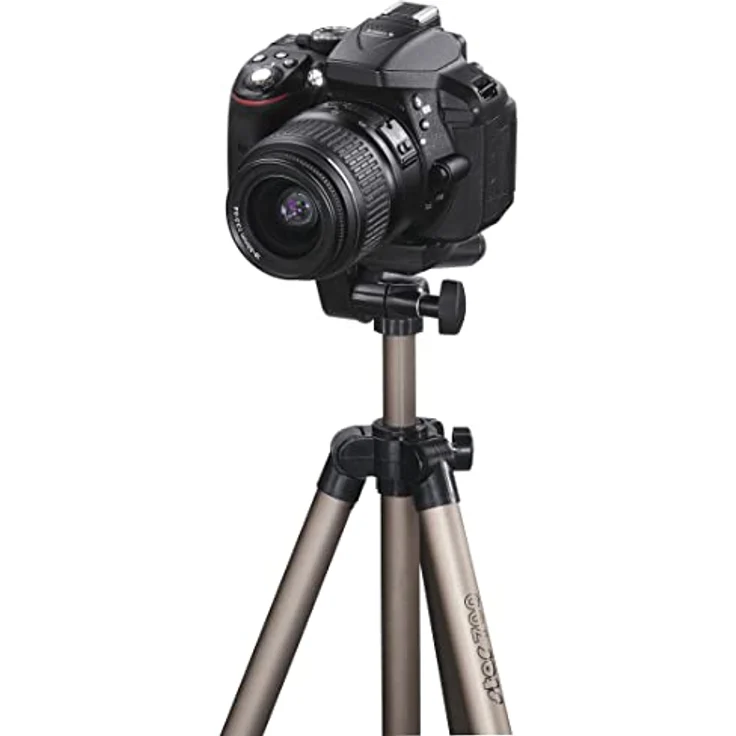 Hama Star 700 Leichtes Einsteiger-Dreibeinstativ mit 3-Wege-Kopf, Star 700 EF Digital 125-3D, champagner – Bild 2
