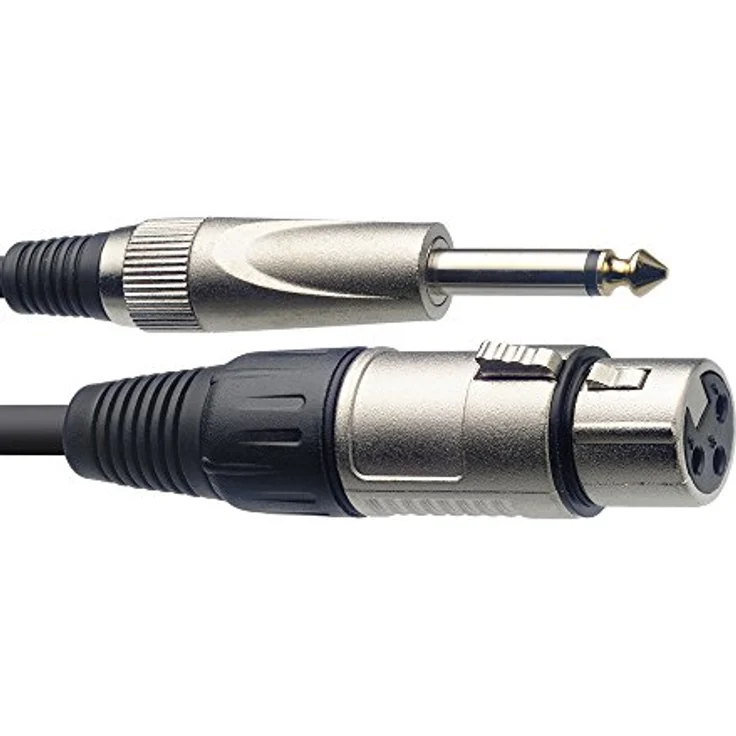 Stagg 18239 Standard-Mikrofonkabel (6 m, 3-polig, Klinkenstecker-auf-Buchse XLR) schwarz – Bild 2