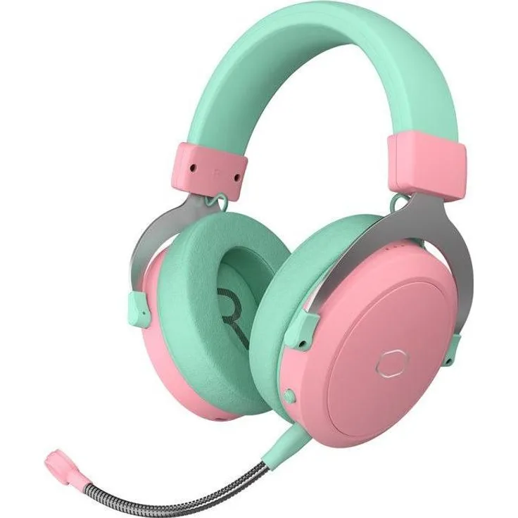 Cooler Master CH351-MC, Gaming Headset mit 3D-Surround-Sound, Kabelgebunden, Grün-Pink