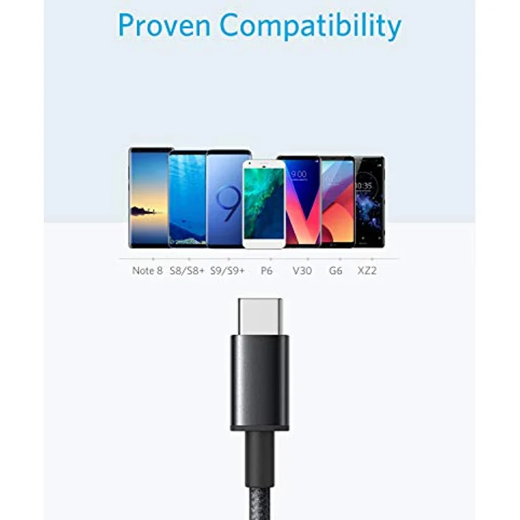 Anker Premium doppelt-geflochtenes Nylon Kabel [2 Stück], 1,8 m, schwarz (B8173011) – Bild 2