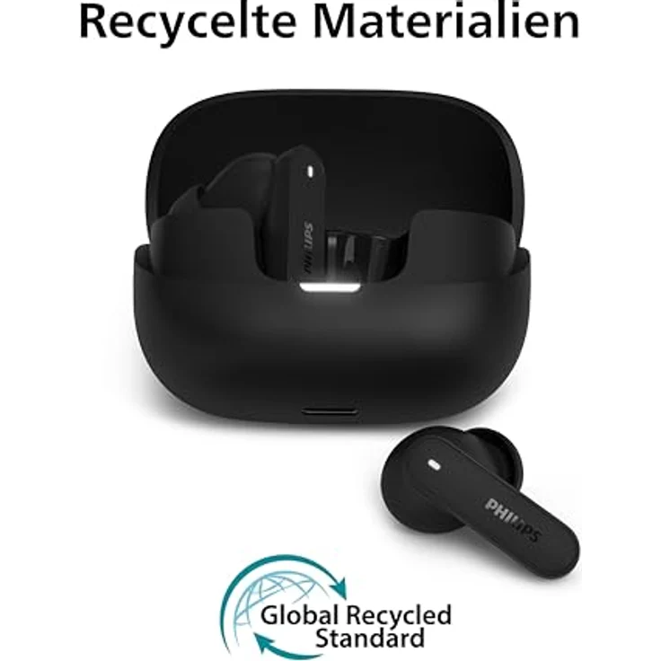 Philips TAT3000BK/00, True Wireless In-Ear-Kopfhörer mit adaptiver Geräuschunterdrückung, Schwarz – Bild 2