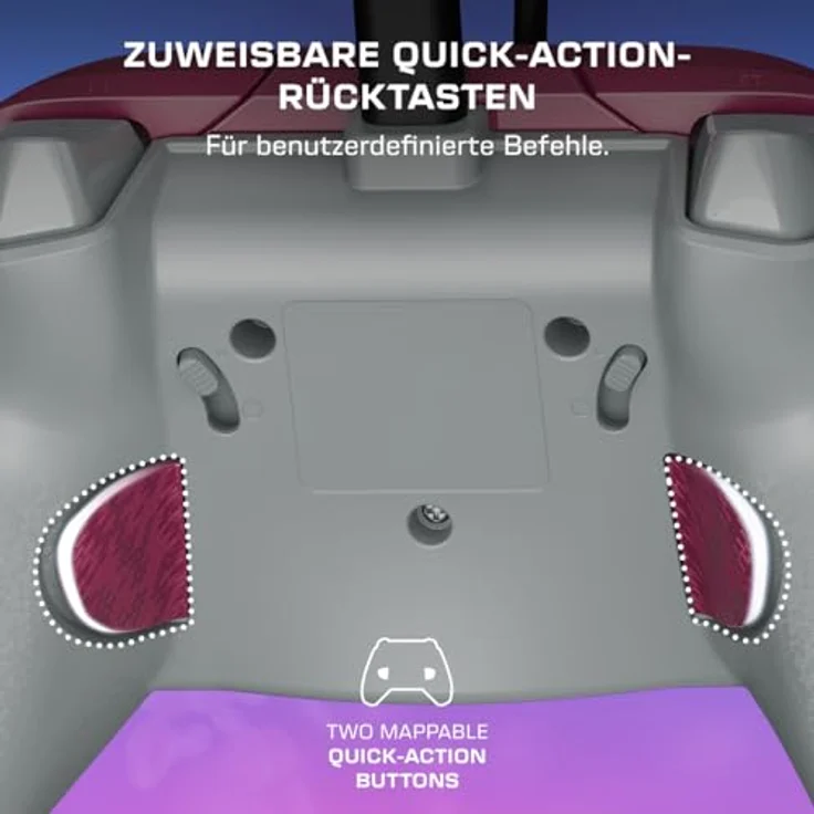 Turtle Beach REMATCH ADVANCED Wired Controller, Hall-Effekt-Hair-Trigger, zuweisbare Schnellauslösetasten, integrierte Audio-Bedienelemente, pink – Bild 6