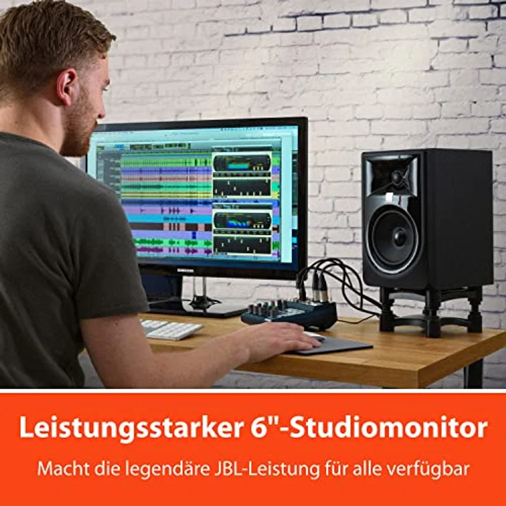 JBL 306P MKII, Studio-Monitor mit neutraler Frequenzwiedergabe, XLR/1/4" TRS Eingängen und verbesserter Basswiedergabe – Bild 2