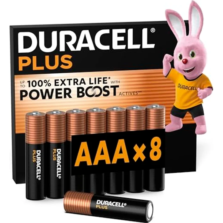 Duracell Plus AAA Batterien – 8er Blister, Alkaline, lange Lebensdauer, auslaufsicher, plastikfreie Verpackung – Bild 1