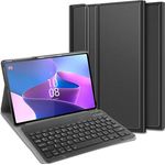 Cazy Tastatur Hülle Kompatibel mit Lenovo Tab P11 Pro Gen 2 - Abnehmbare QWERTY-Tastatur, PU-Leder Schutzhülle - Schwarz