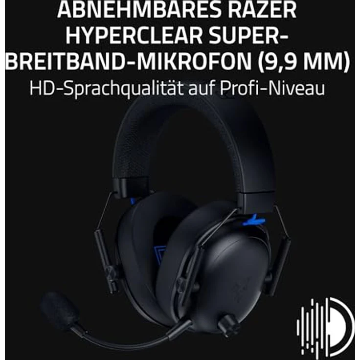 Razer BlackShark V3 for Playstation, Kabelloses E-Sport-Headset mit Triforce 50 mm Treiber, HyperClear Mikrofon und THX Spatial Audio, Schwarz – Bild 5