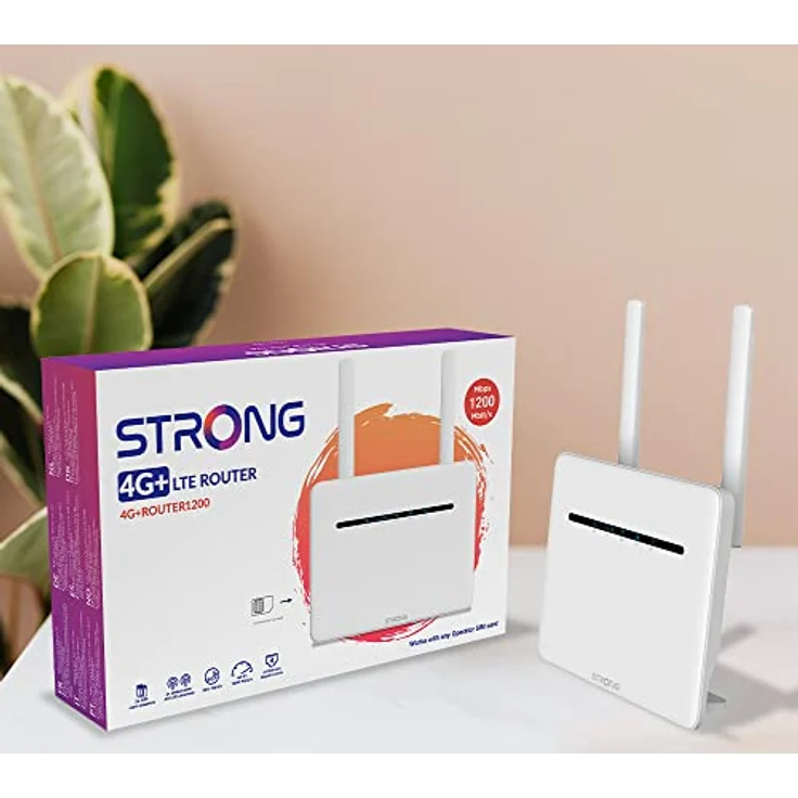 STRONG 4G+ Router 1200 | mobiler LTE Router | 2 SIM Karten Adapter | 1200 mbit/s | 4X LAN-Anschluss, weiß – Bild 5