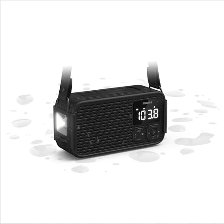 Philips TAR3500/00, Tragbares Digitalradio mit FM/AM Empfang, 5,71 cm LED Display, Schwarz, integrierte Powerbank und Taschenlampe – Bild 10