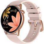 motiofit PRIMA Slim (2023) Smartwatch Fitnesstracker AMOLED Display 7,9mm dünn Always on BT Telefonie, Sprachassistent NFC Gold Body/Rose Silikonband - Preisvergleich