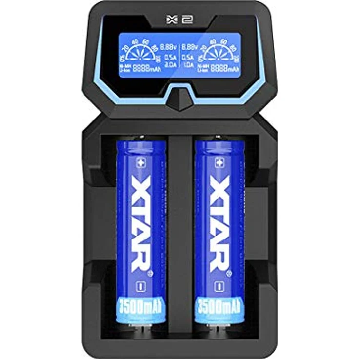 XTAR Ladegerät für Li-Ionen und NI-MH Akkus professionell und schnell, Reaktivierung tiefentladener und 0 V Zellen, Zwei-Zelliges, Modell: X2 – Bild 6