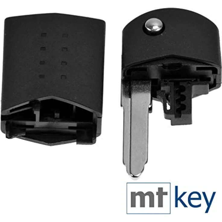 mt-key Auto Klapp Schlüssel Ersatz Gehäuse 3 Tasten mit Rohling und VARTA CR1620 Knopfzelle für Mazda 2 DE, 3 BL, 5 CR, 6 GH, CX-7 ER, MX-5 NC – Bild 4