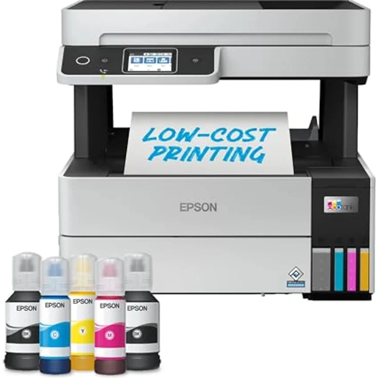 Epson EcoTank ET-5185 Multifunktions-Tintendrucker, mehrfarbig, 4 in 1 Tintenstrahl-Multifunktionsdrucker mit Farb-Tintenstrahl-Technologie, Duplex-Druck und 6,1 cm Farb-Touchscreen – Bild 2