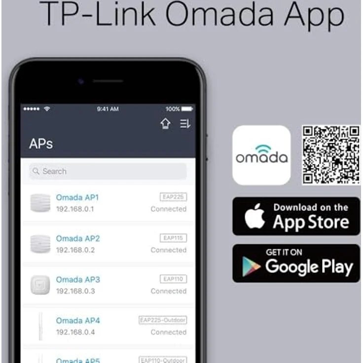 TP-Link EAP115 N300 WLAN Access Point (300Mbit-s 2,4GHz, Cloud Management, passend für Wand- und Deckenmontage, unterstützt 802.3af PoE) weiß – Bild 6