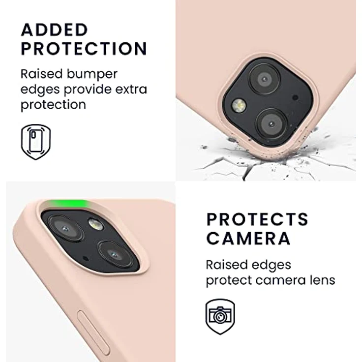 kwmobile Handyhülle für iPhone 13, Silikon Case Coconut Swirl, kabelloses Laden, rutschfeste Gummierung, elastisch und strapazierfähig – Bild 3
