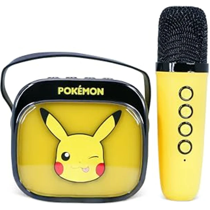 OTL Technologies Pokemon Popsing LED Karaoke Lautsprecher, Bluetooth 5.3 mit kabellosem Mikrofon und RGB-LED-Effekten, tragbar, 5 Watt, wiederaufladbar – Bild 3
