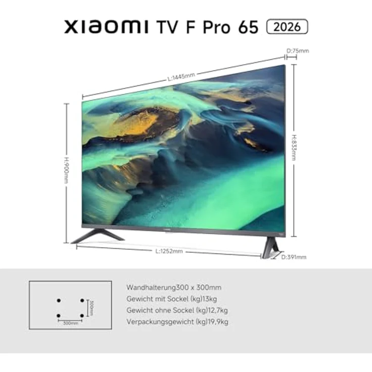 Xiaomi TV F Pro 65, 165 cm 4K UHD QLED Smart TV mit Fire OS8, Triple Tuner, HDR10+, 120Hz Game Boost Mode und Sprachsteuerung – Bild 20