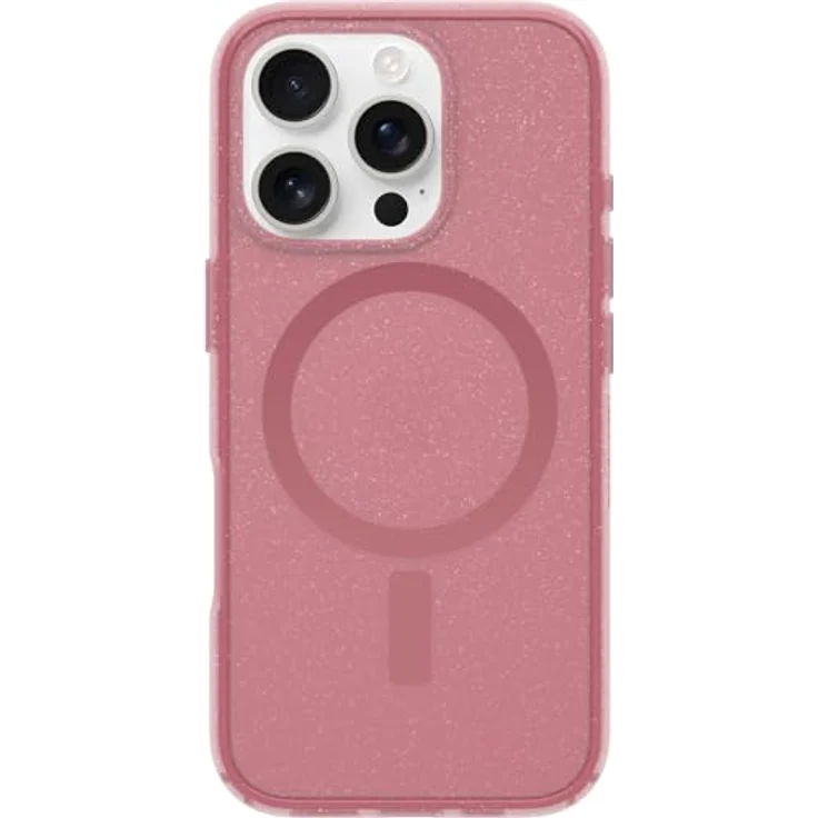 OtterBox Symmetry Series Clear MagSafe transparente Hülle für iPhone 16 Pro, stoßfest, sturzsicher, schützende Hülle, 3X getestet nach Militärstandard, Transparent/Rosa – Bild 2