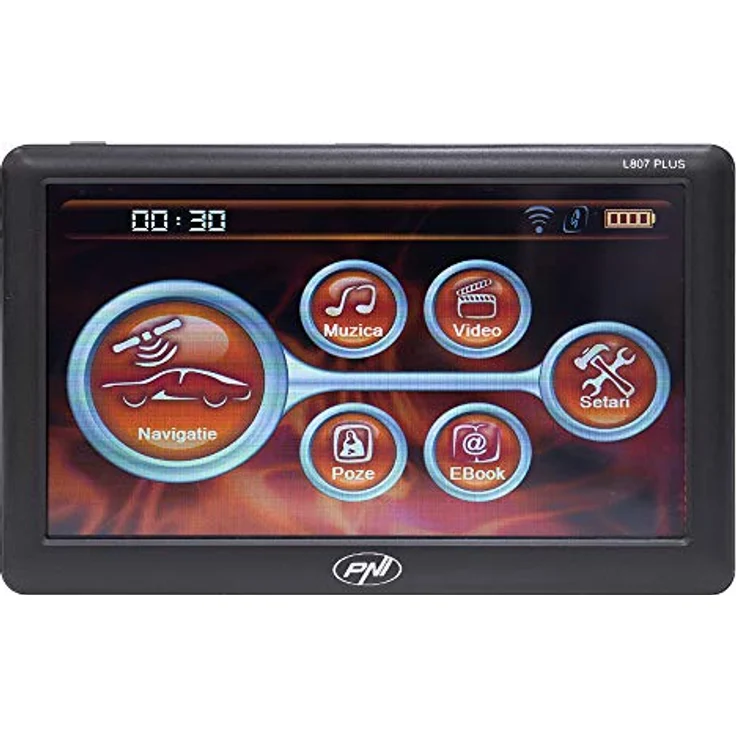 PNI PNI-L807-PLUS, 7 Zoll GPS Navigationsgerät mit 8 GB Speicher und MicroSD-Slot, inkl. Mini USB Anschluss – Bild 2