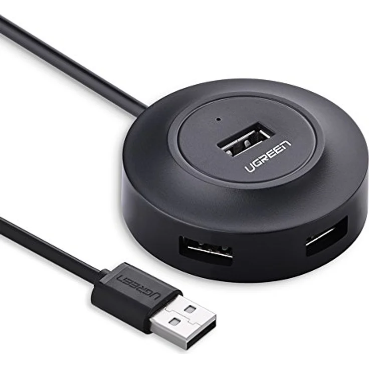 UGREEN USB Hub Super Speed 4 Port USB 2.0 Hub Extra Leicht Verteiler für Apple MacBook,Windows Laptops und Ultrabooks,Tablet-PC und Smartphone,80cm Länge Schwarz – Bild 2