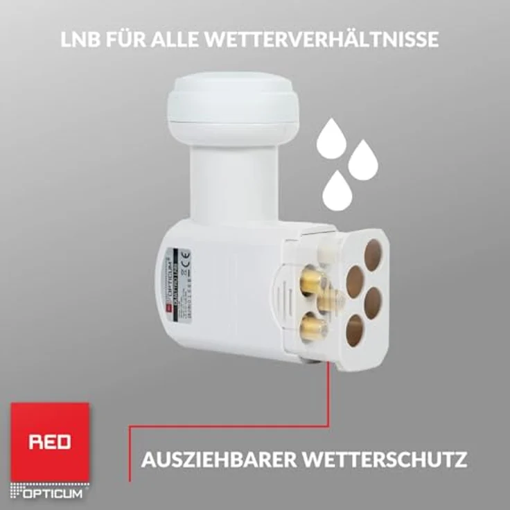 Opticum Quattro LNB - LRP-04H Kontakte (vergoldet, Full HD, 3D, nur in Verbindung mit Multischalter nutzbar) – Bild 4