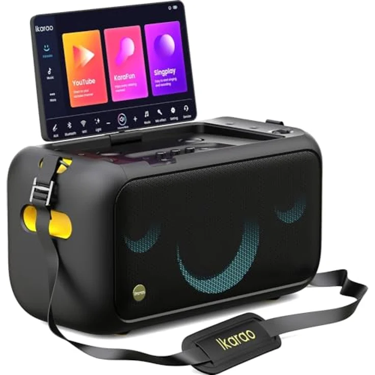 Ikarao Break X1, Bluetooth-Lautsprecher mit 460 W, 13,3 Zoll LCD-Touchscreen, kabellos und MicroSD-Slot – Bild 4