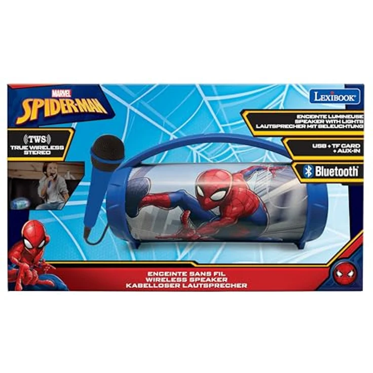 Lexibook Spider-Man Kabelloser Lichtlautsprecher Mikrofon Stereosound Electronic – Bild 5