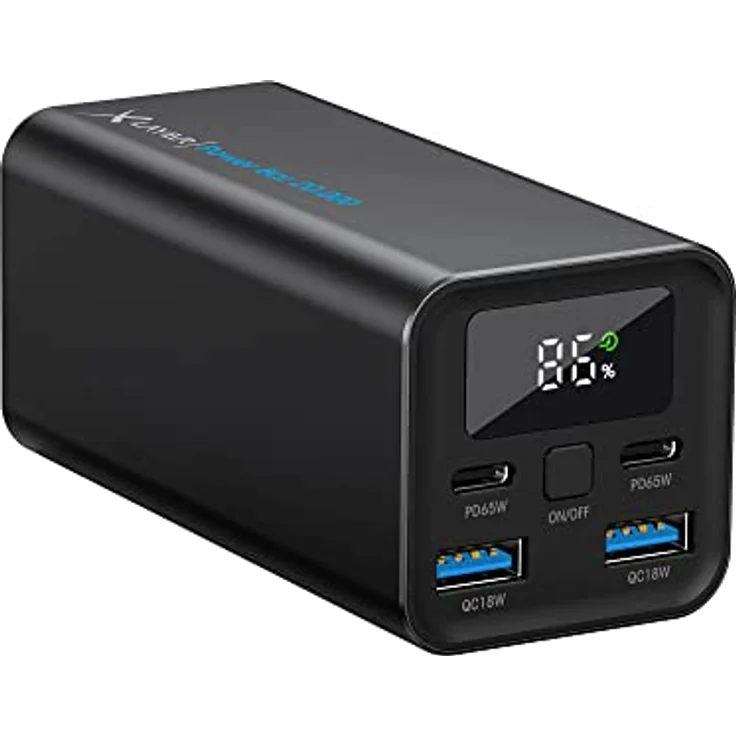 XLayer Power Bank Bar 20.000 mAh 65W Core Power Akku, externes Ladegerät für Laptop, PC iPhone, iPad, Samsung, Huawei, Xiaomi, AirPods, USB-C, schnelles Aufladen, Tragbar Mobil – Bild 3