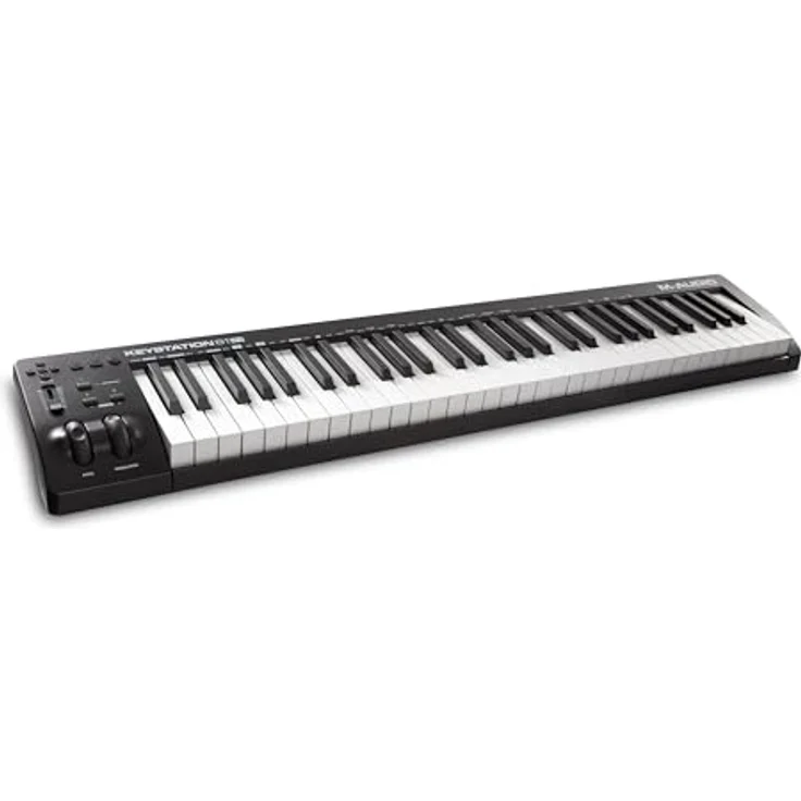 M-Audio Keystation 61 MKIII - Kompakter 61-Tasten MIDI Keyboard Controller mit zuweisbaren Reglern, Pitch- Modulation Rädern, Plug-And-Play (Mac-PC) Konnektivität und Software Production Suite – Bild 2