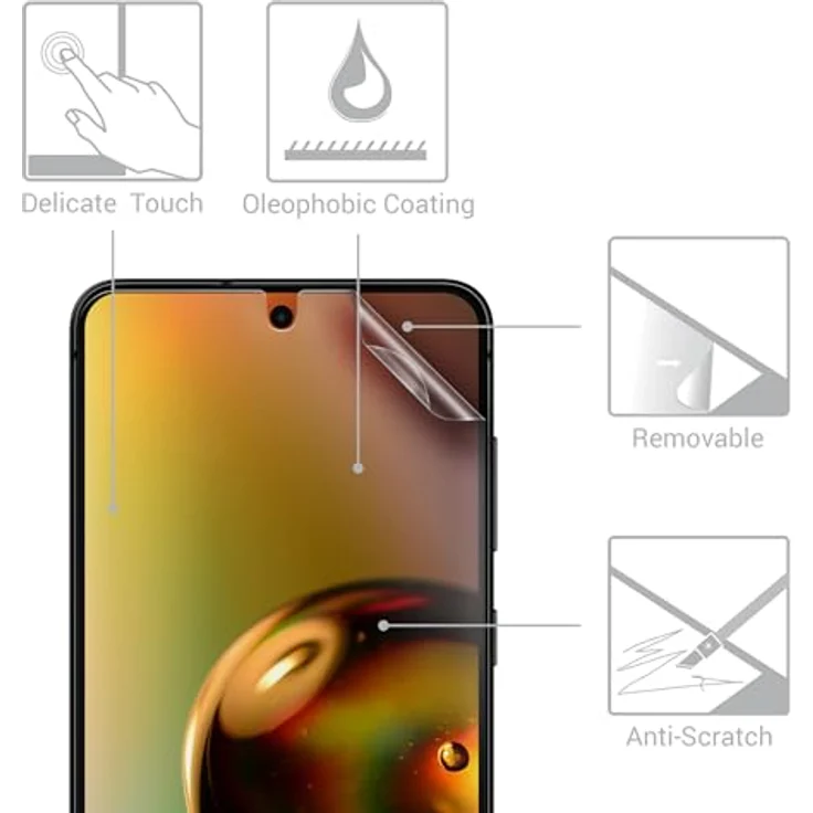 kwmobile 3X Folie matt kompatibel mit Samsung Galaxy S21 FE - Displayschutzfolie Schutzfolie - Displayschutz Displayfolie entspiegelt - matt, entspiegelnd – Bild 2