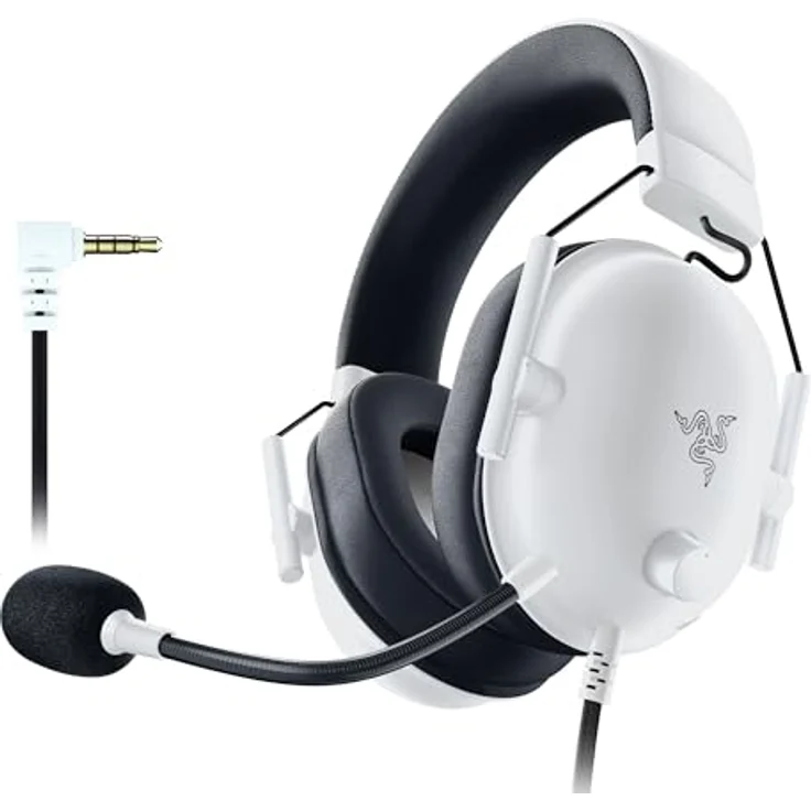 Razer BlackShark V2 X (Playstation) - Kabelgebundenes E-Sports Headset für Playstation 5 Konsole (250g, Nierenmikrofon, 50mm Treiber, Passive Geräuschunterdrückung, 3,5mm Klinke) Weiß – Bild 1