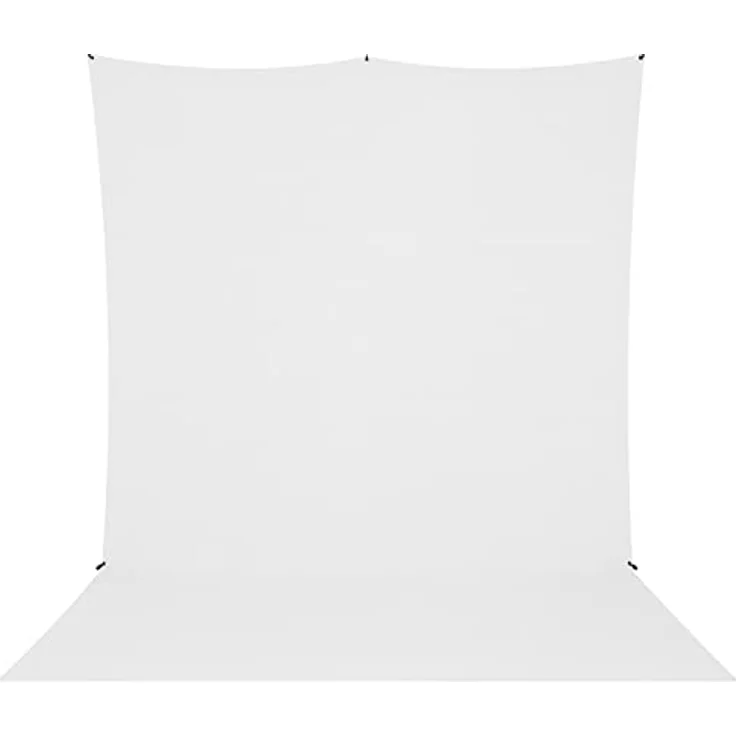 Westcott X-Drop Pro Wrinkle-Resistant Backdrop, 8' x 13' Hochweiss Hintergrundleinwand mit 5 Ösen und Stangentasche – Bild 1